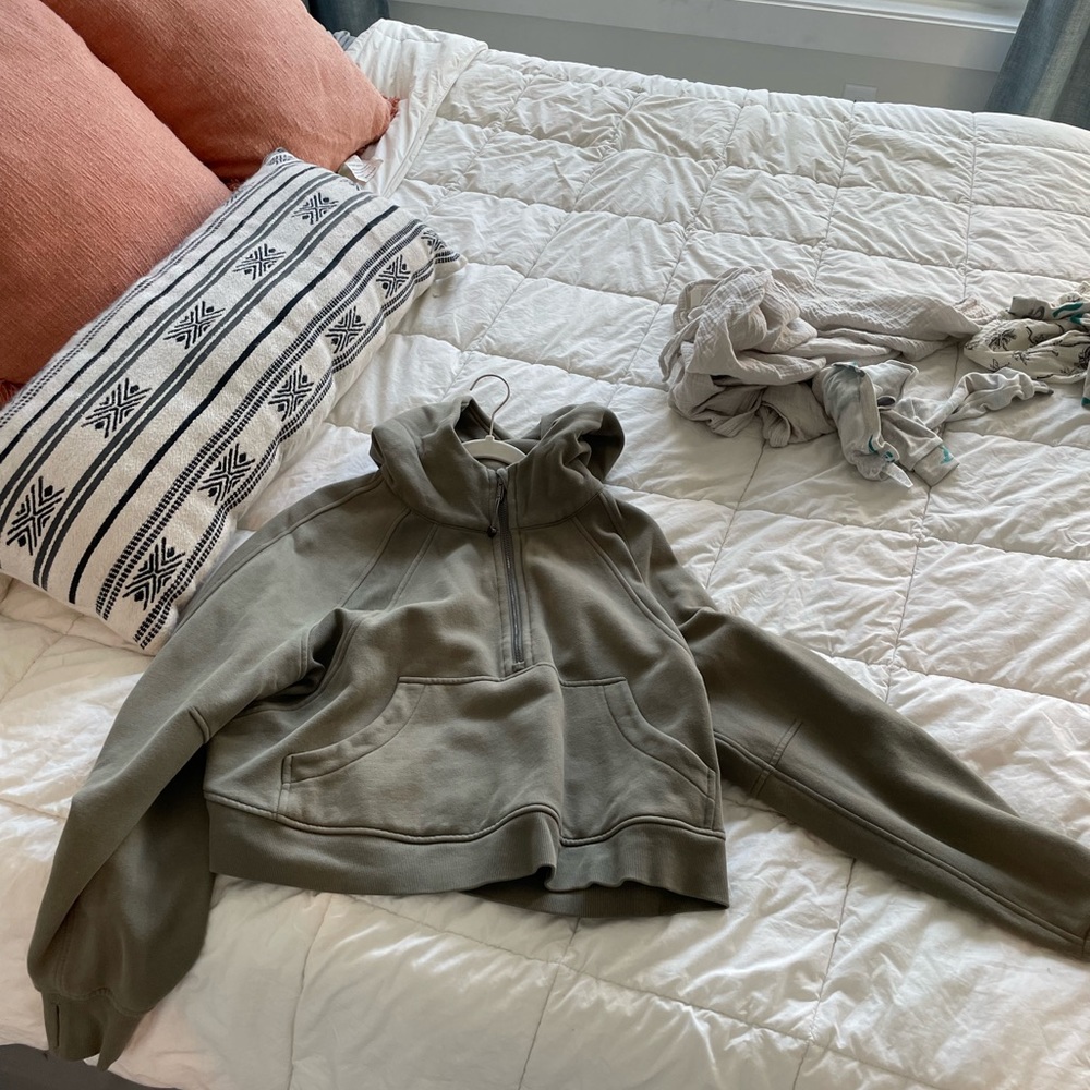Scuba oversized half zip hoodie